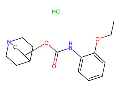Carbamic acid, (2-ethoxyphenyl)-, 1-azabicyclo(2.2.2)oct-3-yl ester, monohydrochloride structure