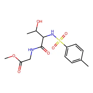 Tosylthreonylglycine methyl ester structure