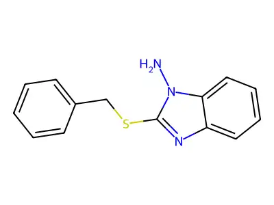 2-((Phenylmethyl)thio)-1H-benzimidazol-1-amine structure