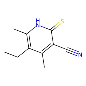 5-ethyl-4,6-dimethyl-2-sulfanylidene-1H-pyridine-3-carbonitrile structure