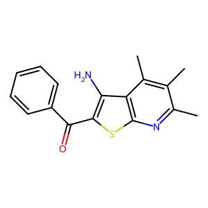 (3-Amino-4,5,6-trimethylthieno[2,3-b]pyridin-2-yl)(phenyl)methanone structure