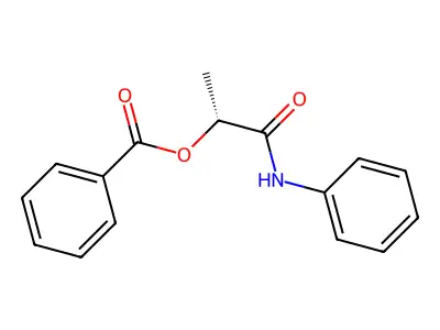 (1R)-1-(phenylcarbamoyl)ethyl benzoate structure