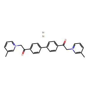 3-Picolinium, 1,1'-(p,p'-biphenylylenebis(carbonylmethyl))di-, dibromide structure