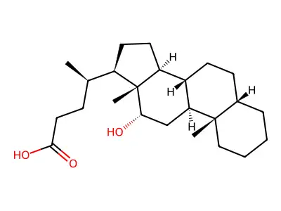 12alpha-Hydroxy-5beta-cholan-24-oic Acid structure