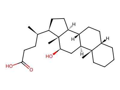 12beta-Hydroxy-5beta-cholan-24-oic Acid structure