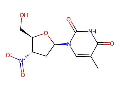 3'-deoxy-3'-nitrothymidine structure