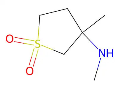 3-Methyl-3-(methylamino)thiolane-1,1-dione structure