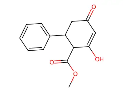 Methyl 4-hydroxy-2-oxo-6-phenylcyclohex-3-ene-1-carboxylate structure