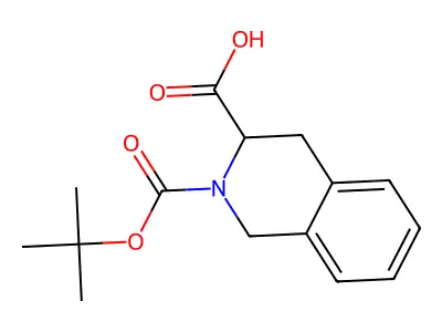 (3R)-2-[(tert-butoxy)carbonyl]-1,2,3,4-tetrahydroisoquinoline-3-carboxylic acid structure