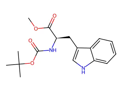 Methyl 2-((tert-butoxycarbonyl)amino)-3-(1H-indol-3-yl)propanoate structure