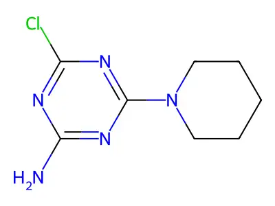 4-Chloro-6-(piperidin-1-yl)-1,3,5-triazin-2-amine structure