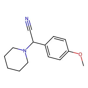 2-(4-Methoxyphenyl)-2-piperidinoacetonitrile structure