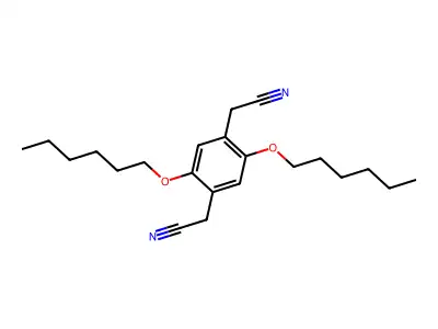 2,5-Bis(hexyloxy)benzene-1,4-diacetonitrile structure
