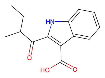 2-(2-methylbutanoyl)-1H-indole-3-carboxylic Acid structure