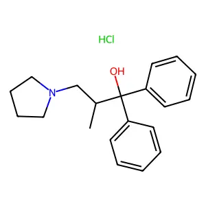 1-Pyrrolidinepropanol, alpha,alpha-diphenyl-beta-methyl-, hydrochloride structure