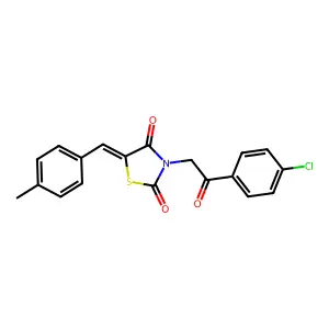 3-(4-Chlorophenacyl)-5-(4-methylbenzylidene)thiazolidine-2,4-dione structure
