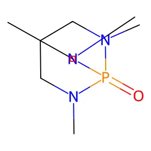 4-N,N',N''-Tetramethyl-2,6,7-triaza-1-phosphabicyclo(2.2.2)octane 1-oxide structure