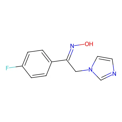 N-[1-(4-fluorophenyl)-2-imidazol-1-ylethylidene]hydroxylamine structure