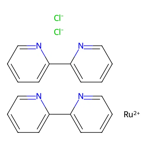 Ruthenium bis bipyridyl dichloride structure