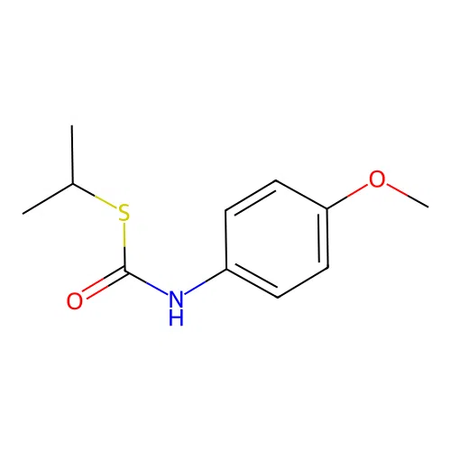 S-isopropyl 4-methoxyphenylthiocarbamate structure