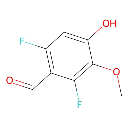Benzaldehyde, 2,6-difluoro-4-hydroxy-3-methoxy- structure