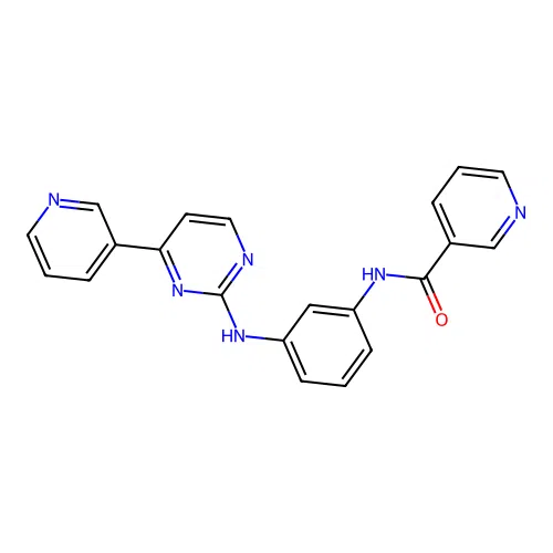 N-[3-(4-Pyridin-3-yl-pyrimidin-2-ylamino)-phenyl]-nicotinamide structure