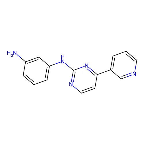 N-(3-aminophenyl)-4-(3-pyridyl)-2-pyrimidine-amine structure