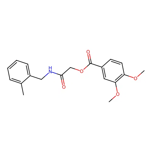 [2-[(2-Methylphenyl)methylamino]-2-oxoethyl] 3,4-dimethoxybenzoate structure