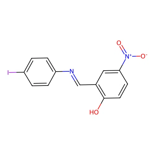 Phenol, 2-(4-iodophenyliminomethyl)-4-nitro- structure