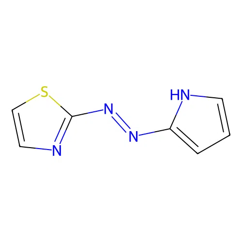 1H-pyrrol-2-yl(1,3-thiazol-2-yl)diazene structure