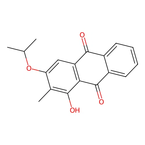 1-Hydroxy-3-isopropoxy-2-methylanthra-9,10-quinone structure