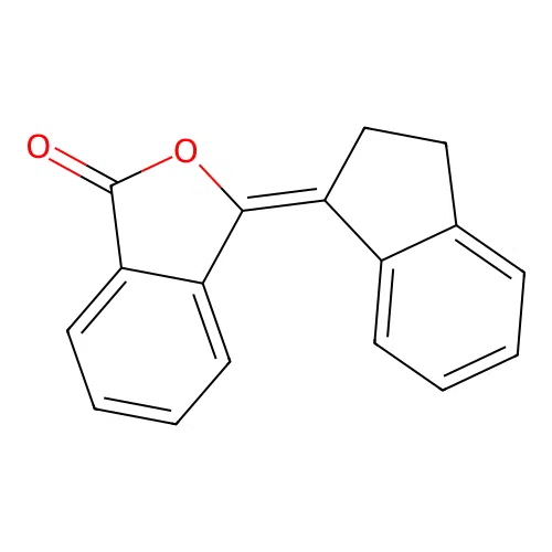 (3E)-3-(2,3-dihydroinden-1-ylidene)-2-benzofuran-1-one structure