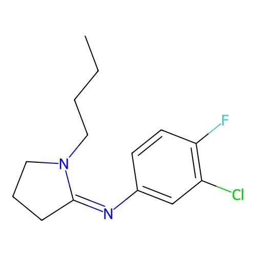 N-(1-Butyl-2-pyrrolidinylidene)-3-chloro-4-fluorobenzenamine structure