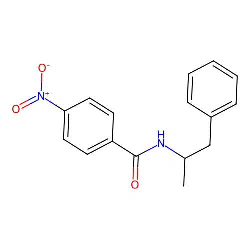 4-nitro-N-(1-phenylpropan-2-yl)benzamide structure