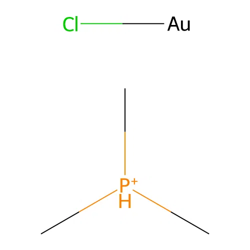 Chlorogold;trimethylphosphanium structure