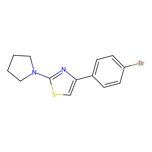 4-(4-Bromophenyl)-2-pyrrolidinyl-1,3-thiazole structure