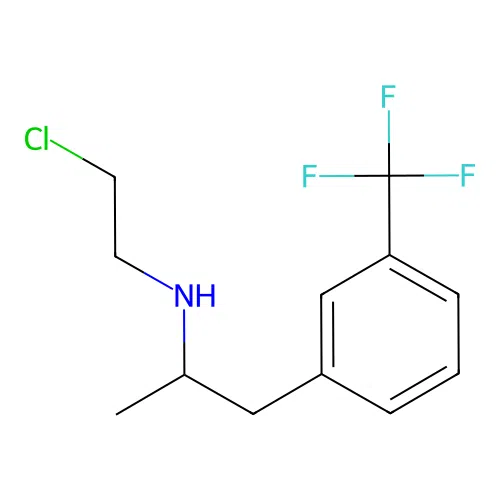 Phenethylamine, N-(2-chloroethyl)-alpha-methyl-m-trifluoromethyl- structure