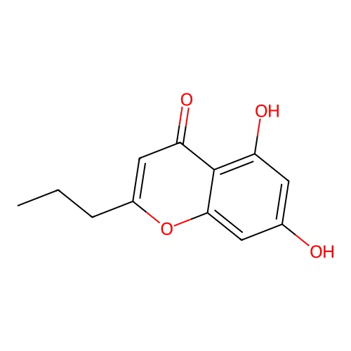 5,7-Dihydroxy-2-propylchromone structure