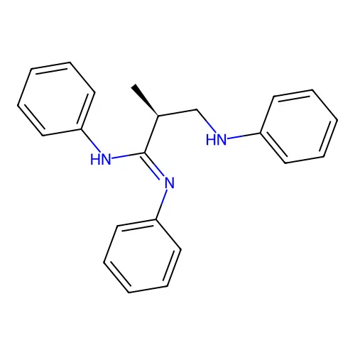 3-anilino-2-methyl-N,N'-diphenylpropanimidamide structure