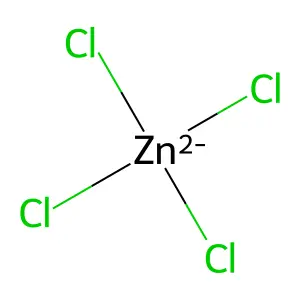 Zincate(2-), tetrachloro-, (T-4)- structure