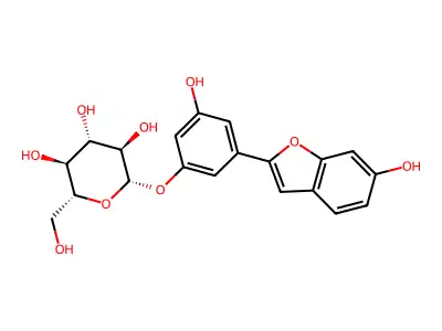 Moracin M-3'-O-glucopyranoside structure