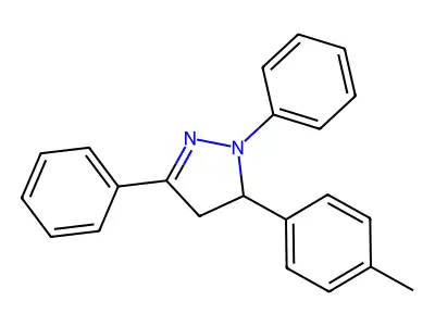 1H-Pyrazole, 4,5-dihydro-5-(4-methylphenyl)-1,3-diphenyl- structure