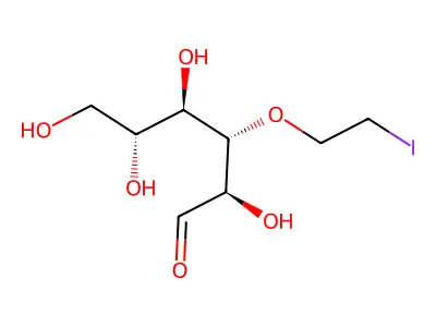 3-O-(2-Iodoethyl)glucose structure