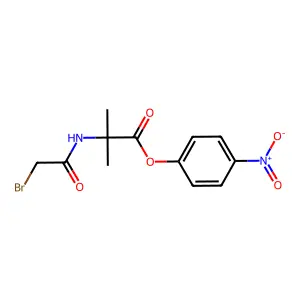 Alanine, N-(bromoacetyl)-2-methyl-, p-nitrophenyl ester structure