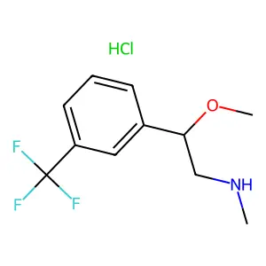 Phenethylamine, beta-methoxy-N-methyl-m-trifluoromethyl-, hydrochloride structure