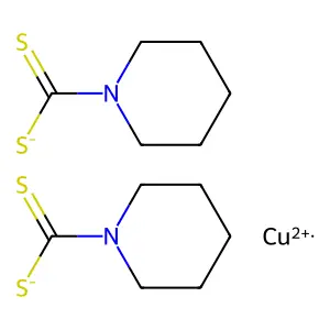 Copper bis(piperidine-1-carbodithioate) structure