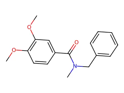 N-benzyl-3,4-dimethoxy-N-methylbenzamide structure