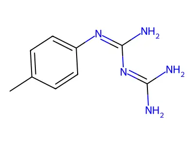 N-(diaminomethylene)-N'-(4-methylphenyl)guanidine hydrochloride structure