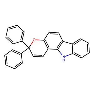Pyrano[3,2-a]carbazole, 3,11-dihydro-3,3-diphenyl- structure