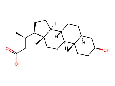 24-Norlithocholic acid structure
